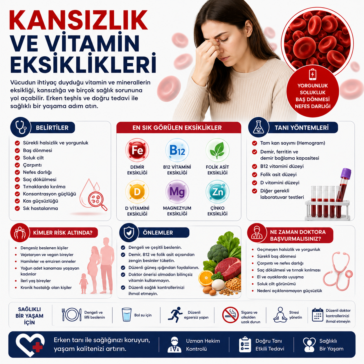 Kansızlık ve vitamin eksiklikleri